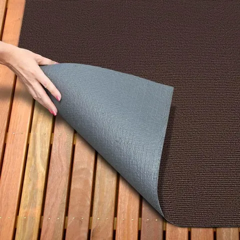 Indoor/Outdoor Carpet with Rubber Marine Backing - Dark Brown - Several Sizes Available - Carpet Flooring for Patio
