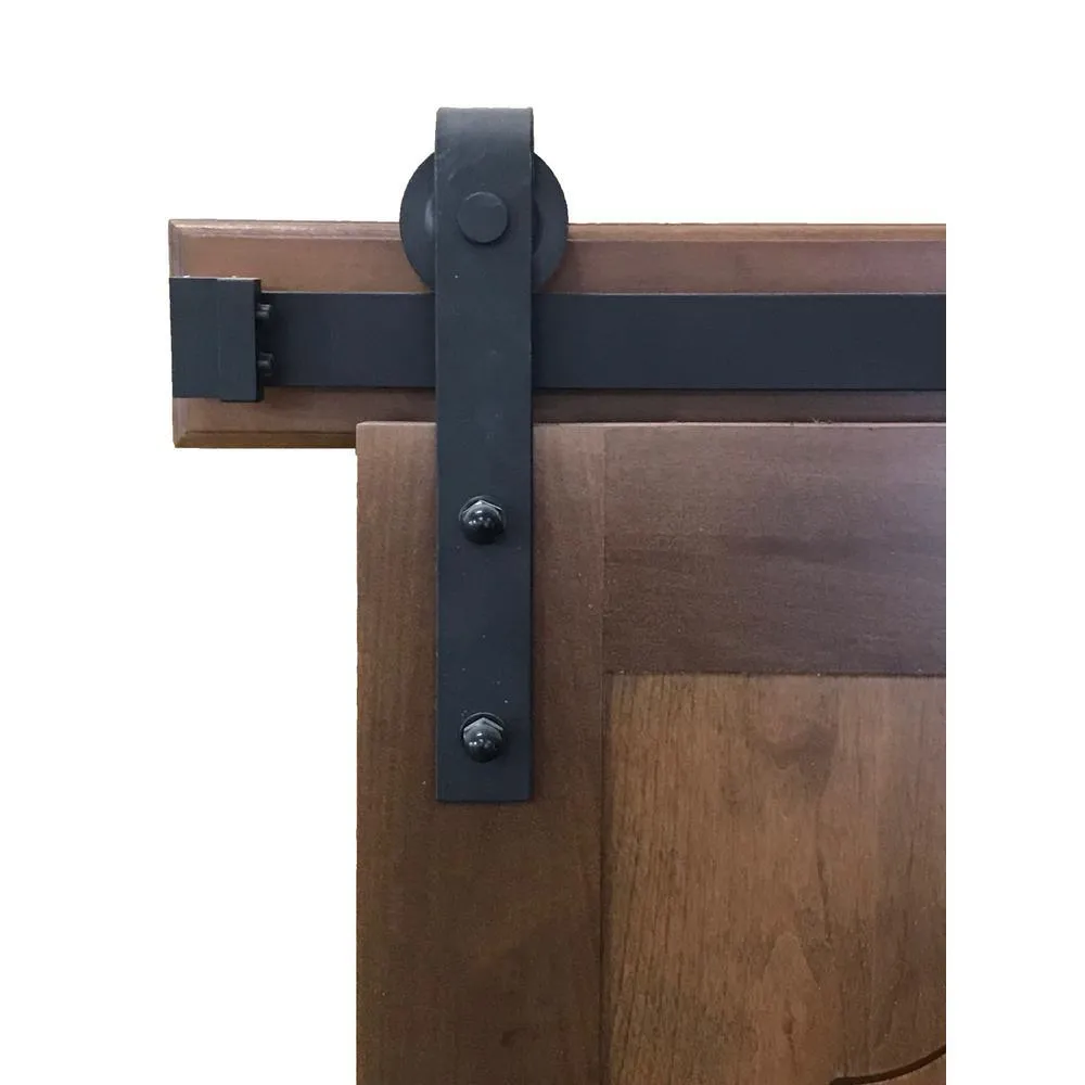 VeryCustom 42 in. x 84 in. Hollywood Bright White Wood Sliding Barn Door with Hardware Kit, photo 2 of 28