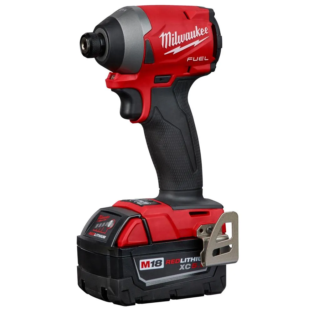 M18 FUEL 18-Volt Lithium-Ion Brushless Cordless 1/4 in. Hex Impact Driver Kit with Two 5.0Ah Batteries Charger Hard Case, photo 8 of 12