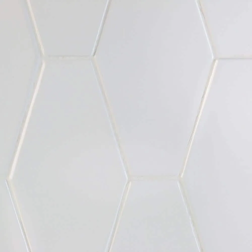Ivy Hill Tile Birmingham Hexagon Bianco 4 in. x 8 in. 8mm Polished Ceramic Subway Tile (5.38 sq. ft. / box), photo 7 of 8