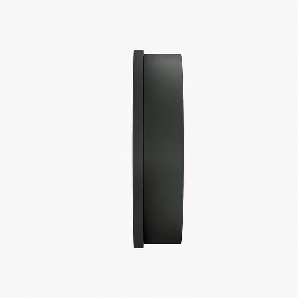KeonJinn 26 in. W x 26 in. H Round Black Metal Framed Recessed/Surface Mount Medicine Cabinet with Mirror, photo 3 of 11