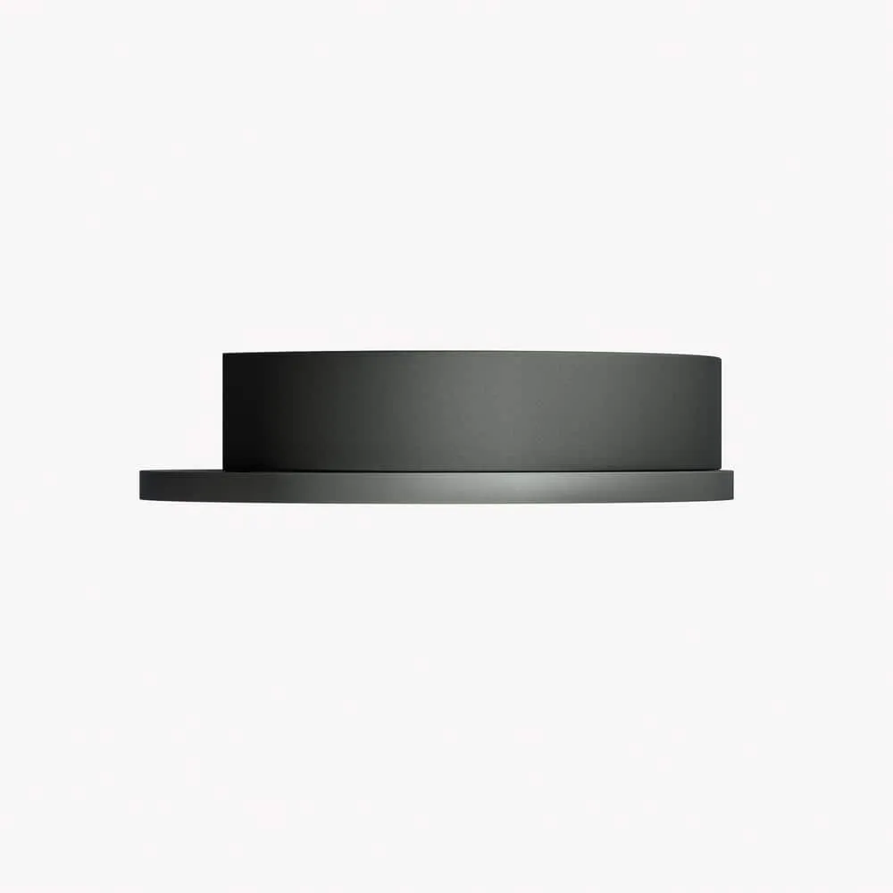 KeonJinn 26 in. W x 26 in. H Round Black Metal Framed Recessed/Surface Mount Medicine Cabinet with Mirror, photo 4 of 11