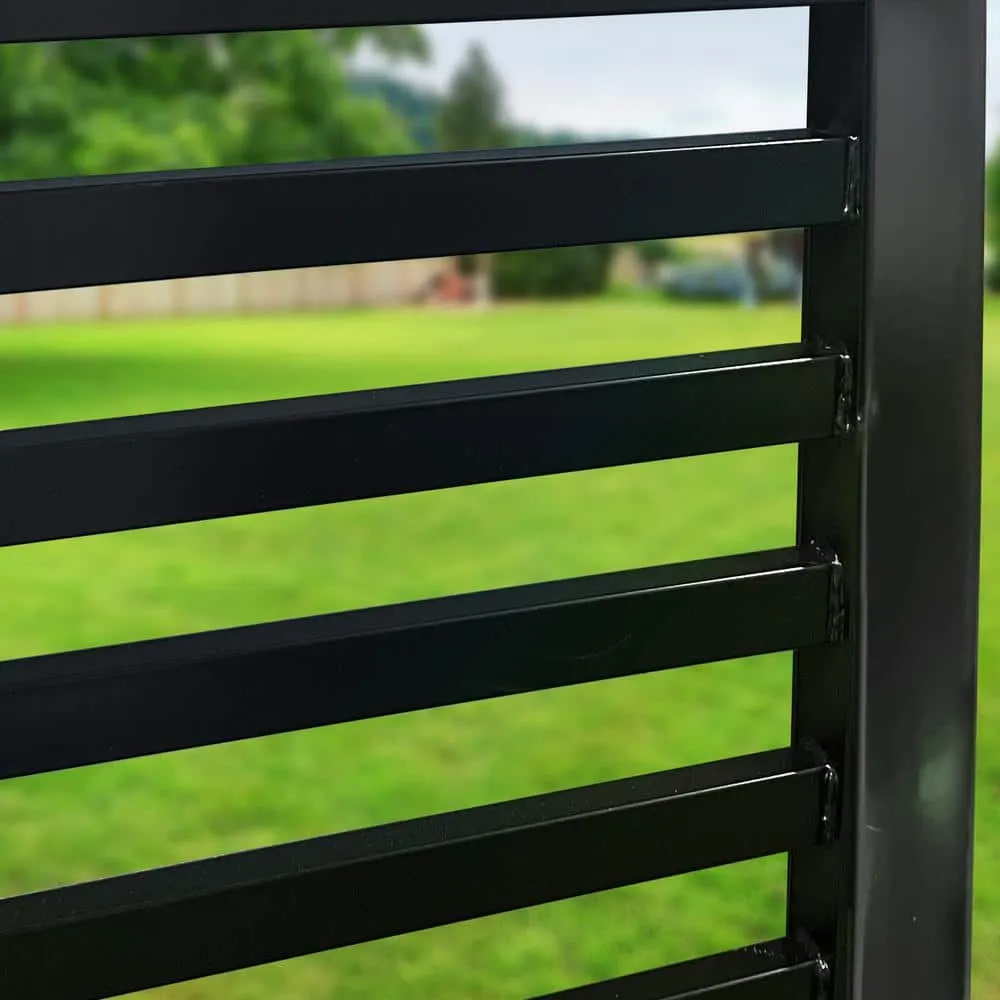 ALEKO 4 ft. x 5 ft. Kyiv Style Black Steel Pedestrian Fence Gate, photo 4 of 7