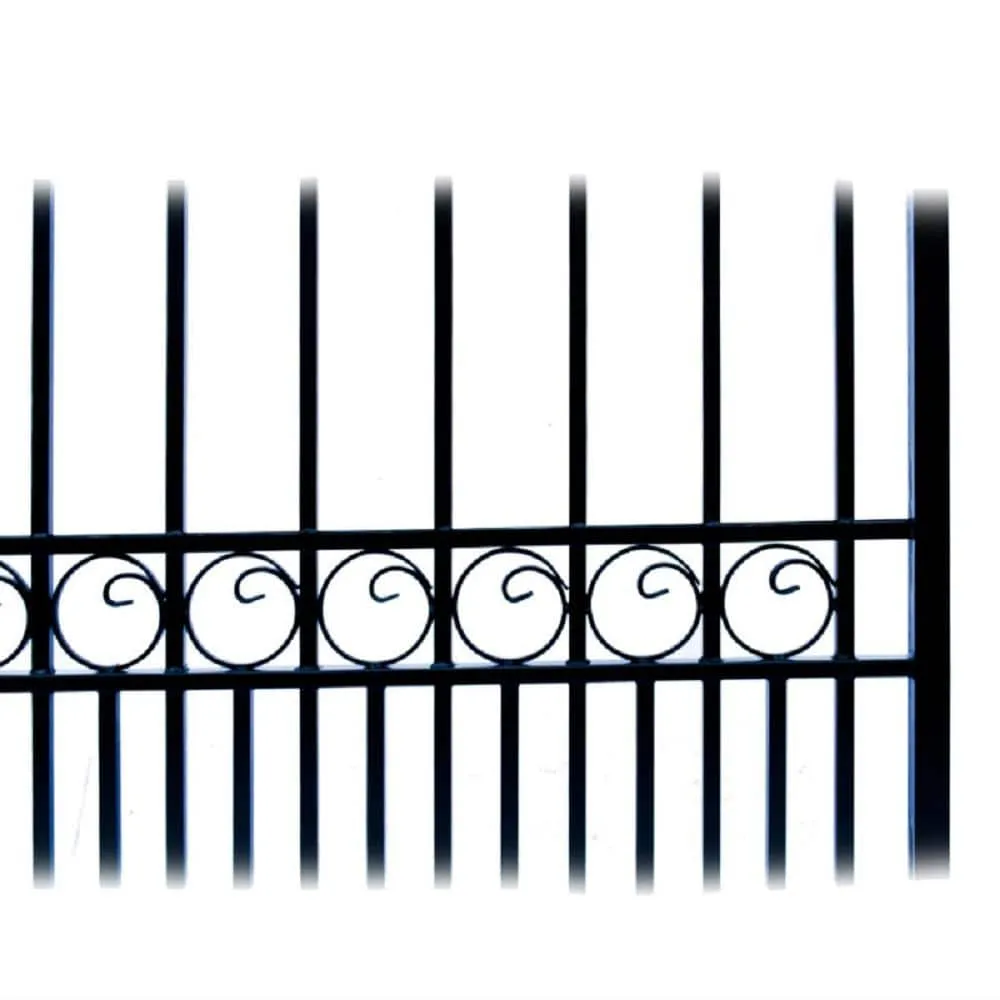 ALEKO London Style 4 ft. x 5 ft. Black Steel Pedestrian Fence Gate, photo 4 of 4