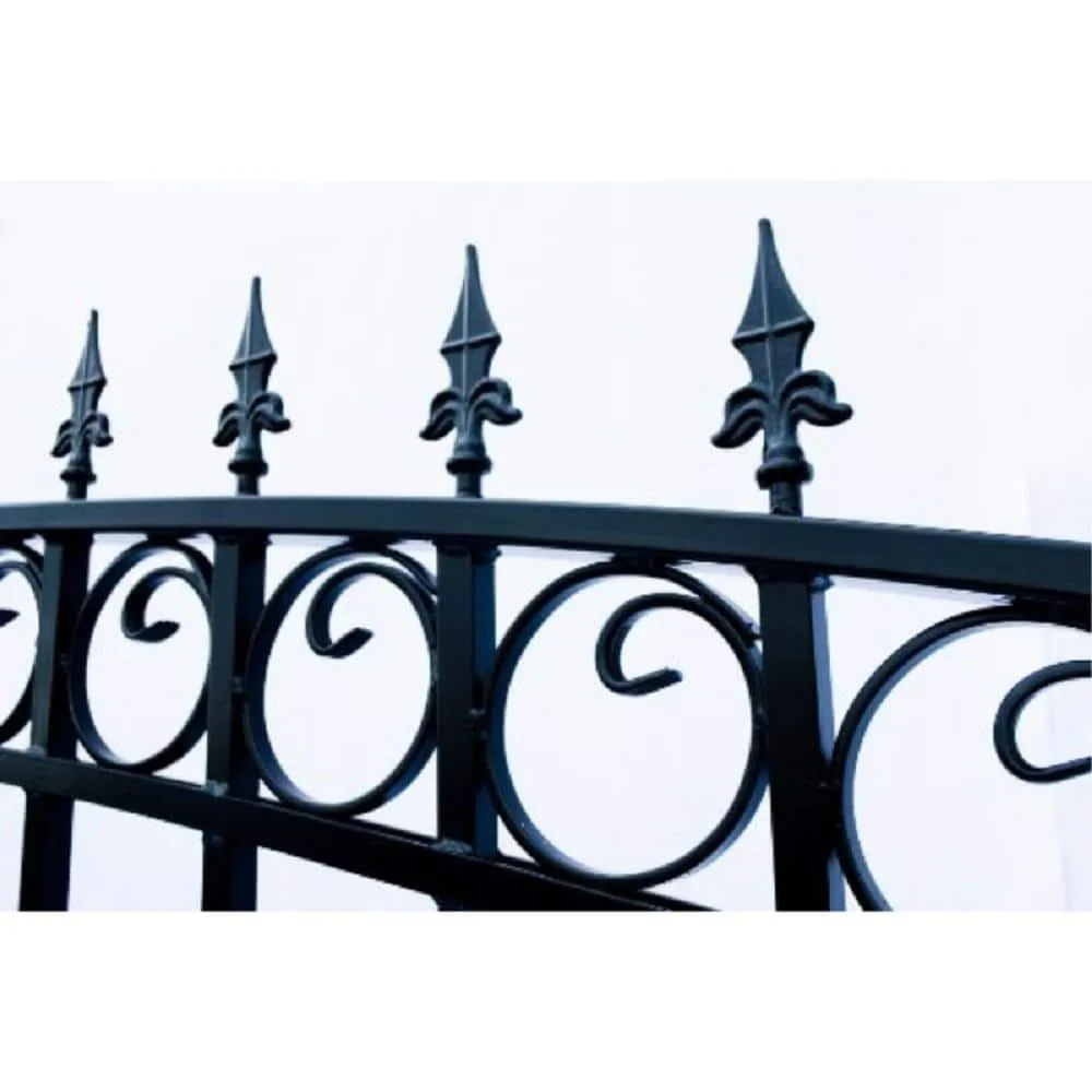 ALEKO London Style 4 ft. x 5 ft. Black Steel Pedestrian Fence Gate, photo 3 of 4