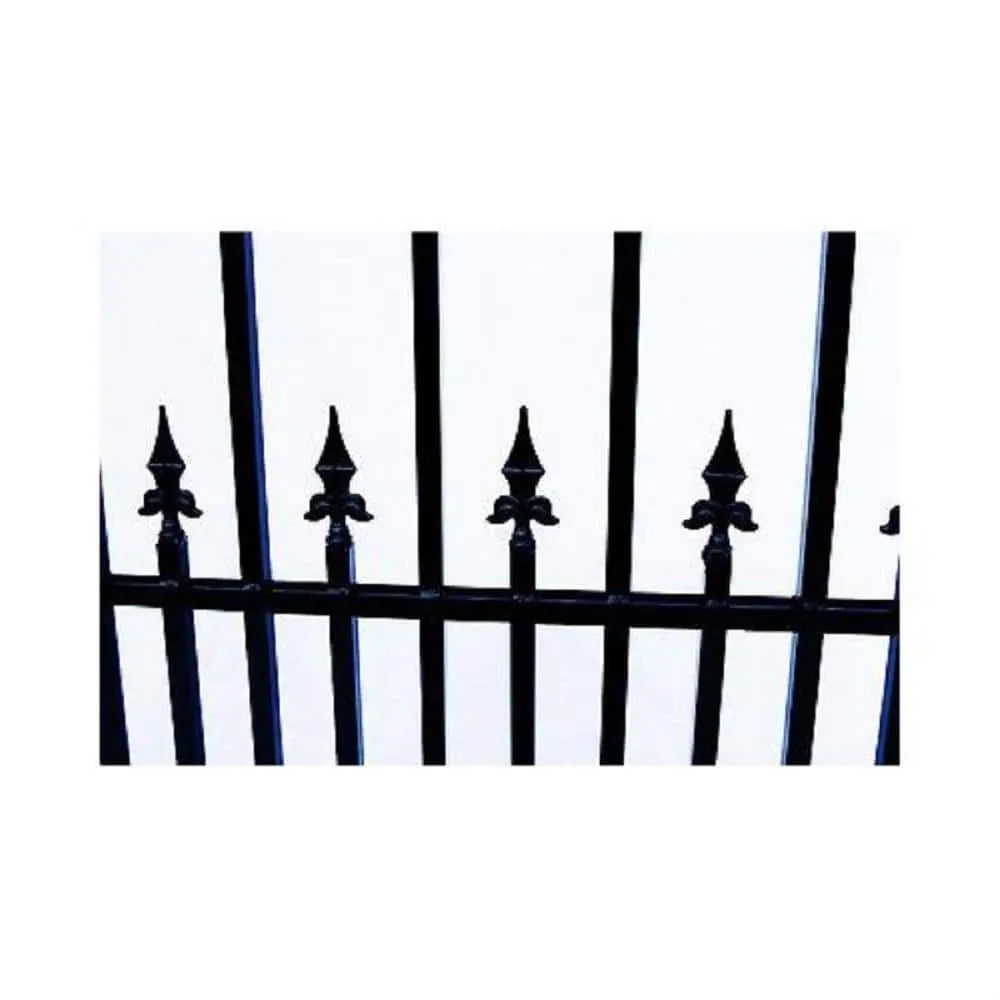 ALEKO Prague Style 4 ft. x 5 ft. Black Steel Pedestrian Fence Gate, photo 4 of 4