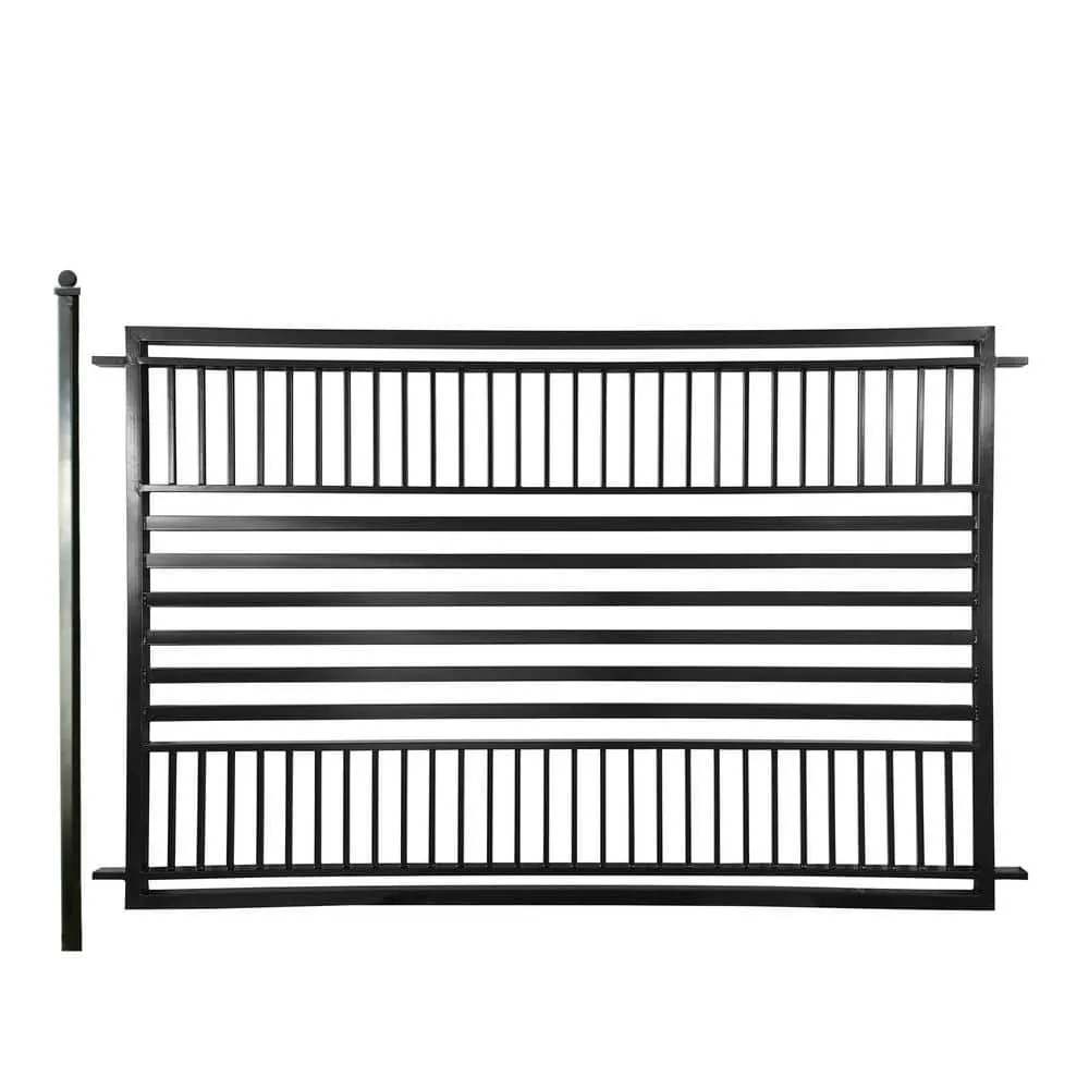 ALEKO 16 ft. x 5 ft. Barcelona Style Security Fence Panels Steel Fence Kit 2-Panel Gate Fence, photo 5 of 9