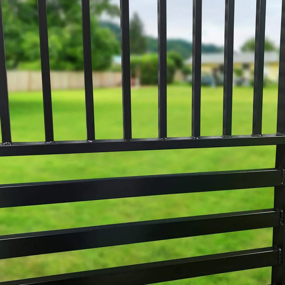 ALEKO 16 ft. x 5 ft. Barcelona Style Security Fence Panels Steel Fence Kit 2-Panel Gate Fence, photo 2 of 9