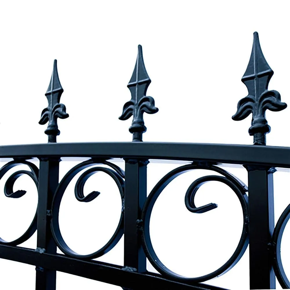 ALEKO 32 ft. x 5 ft. London Style Security Fence Panels Steel Fence Kit 4-Panel Gate Fence, photo 5 of 9