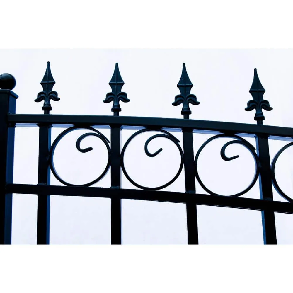 ALEKO 32 ft. x 5 ft. London Style Security Fence Panels Steel Fence Kit 4-Panel Gate Fence, photo 6 of 9