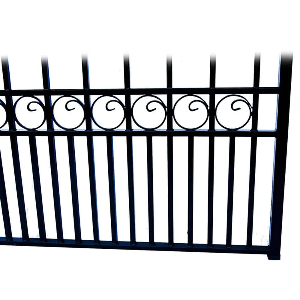 ALEKO 32 ft. x 5 ft. London Style Security Fence Panels Steel Fence Kit 4-Panel Gate Fence, photo 4 of 9