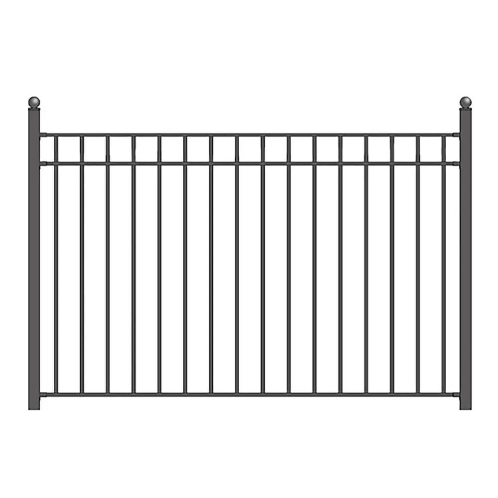 ALEKO 32 ft. x 5 ft. Madrid Style Security Fence Panels Steel Fence Kit 4-Panel Gate Fence, photo 4 of 9