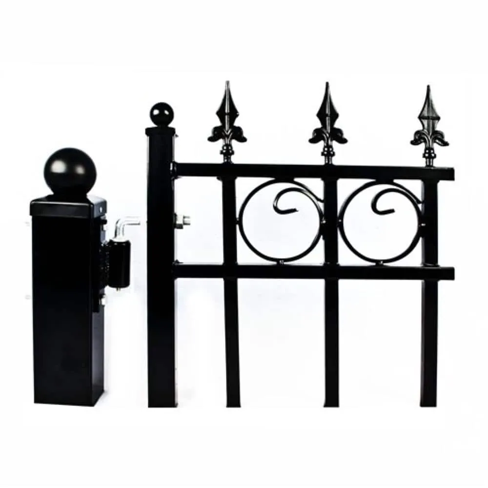 ALEKO 8 ft. x 3.5 in. x 3.5 in. Steel Gate Post for Dual Swing Driveway Gates (Set of 2), photo 4 of 5