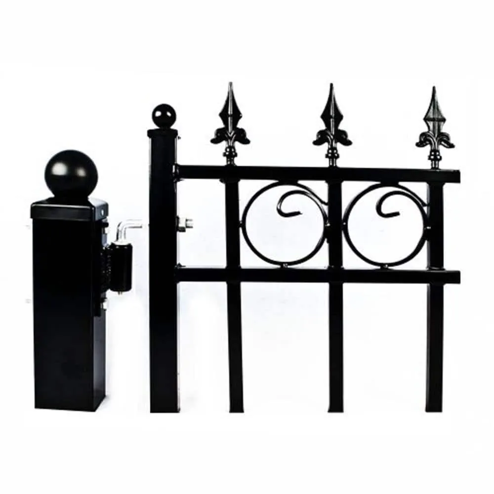 ALEKO 2 in. x 2 in. x 90 in. Black Steel Pedestrian Gate Post, Lot of 2, photo 2 of 6
