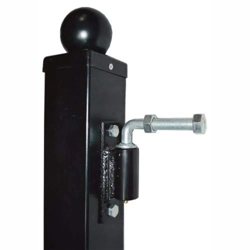 ALEKO 2 in. x 2 in. x 90 in. Black Steel Pedestrian Gate Post, Lot of 2, photo 6 of 6