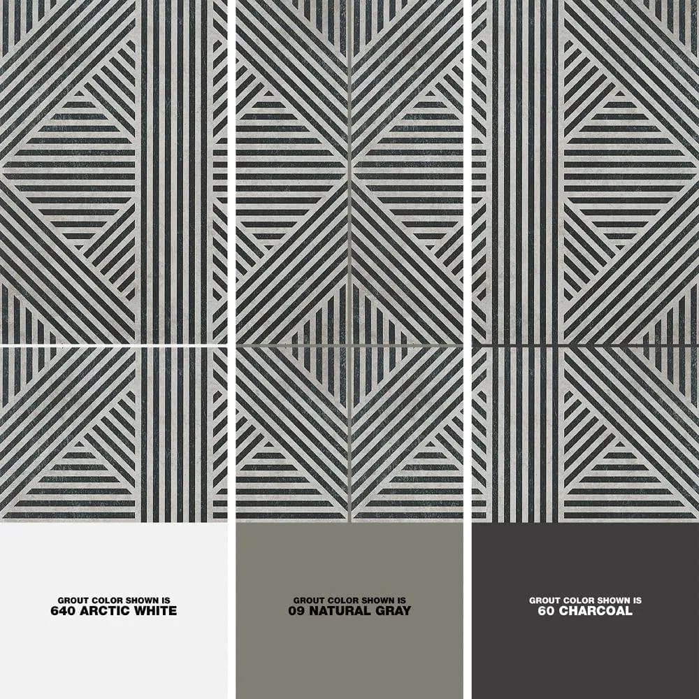 Ivy Hill Tile Astoria Black and White 24 in. x 24 in. Matte Porcelain Floor and Wall Tile (4 Pieces, 15.49 sq. ft./Case), photo 4 of 9