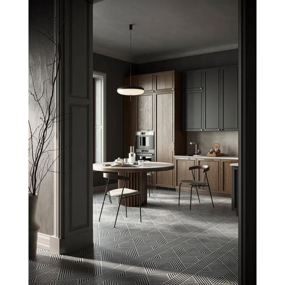 Ivy Hill Tile Astoria Black and White 24 in. x 24 in. Matte Porcelain Floor and Wall Tile (4 Pieces, 15.49 sq. ft./Case), photo 3 of 9