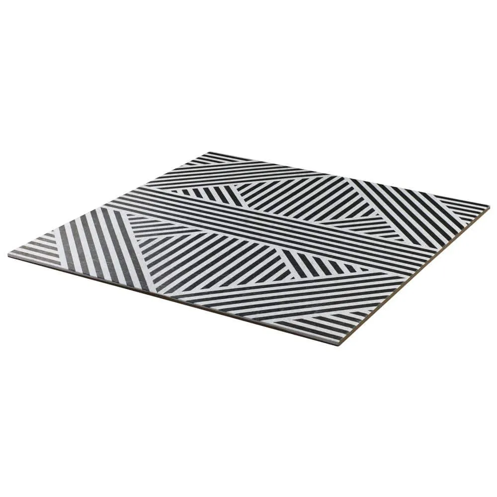 Ivy Hill Tile Astoria Black and White 24 in. x 24 in. Matte Porcelain Floor and Wall Tile (4 Pieces, 15.49 sq. ft./Case), photo 9 of 9