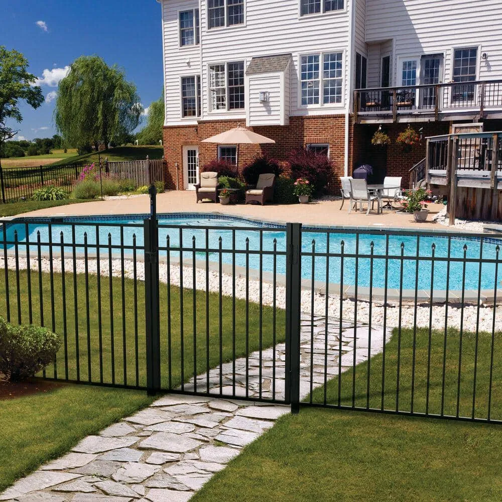 Barrette Outdoor Living Brilliance Standard-Duty 5 ft. H x 6 ft. W Black Aluminum Pre-Assembled Fence Panel, photo 3 of 3