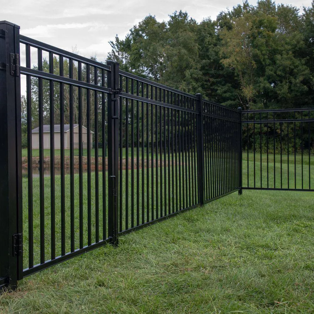 Barrette Outdoor Living 2 in. x 2 in. x 6-7/8 ft. Standard-Duty Black Aluminum Fence Corner Post, photo 2 of 6