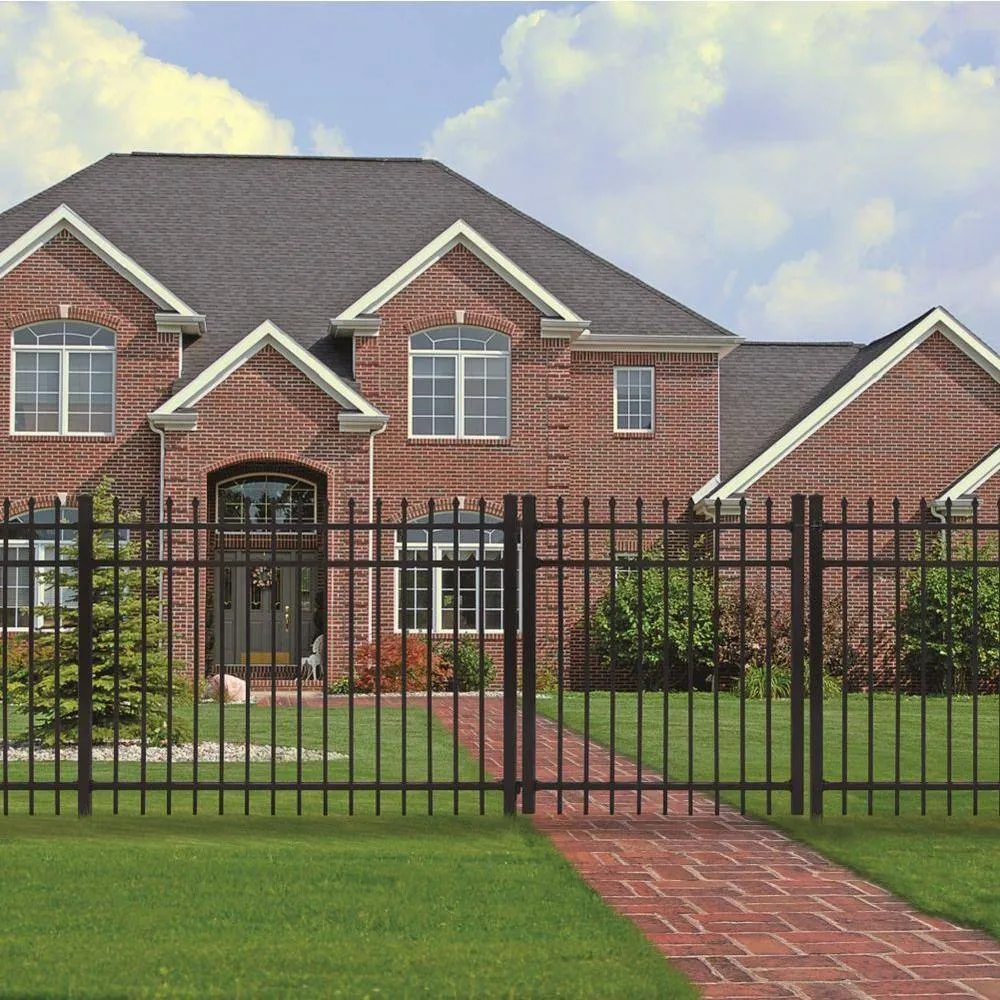 Barrette Outdoor Living Cascade 2-1/2 in. x 2-1/2 in. x 5-7/8 ft. Black Heavy-Duty Aluminum Fence Corner Post, photo 2 of 2