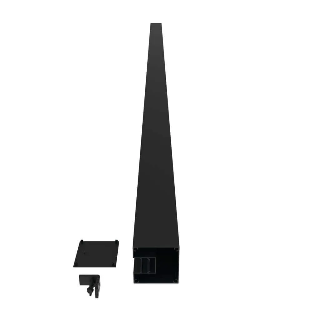 Barrette Outdoor Living 3 in. x 3 in.x 99 in. Mixed Materials Matte Black End Fence Post Kit, photo 3 of 3