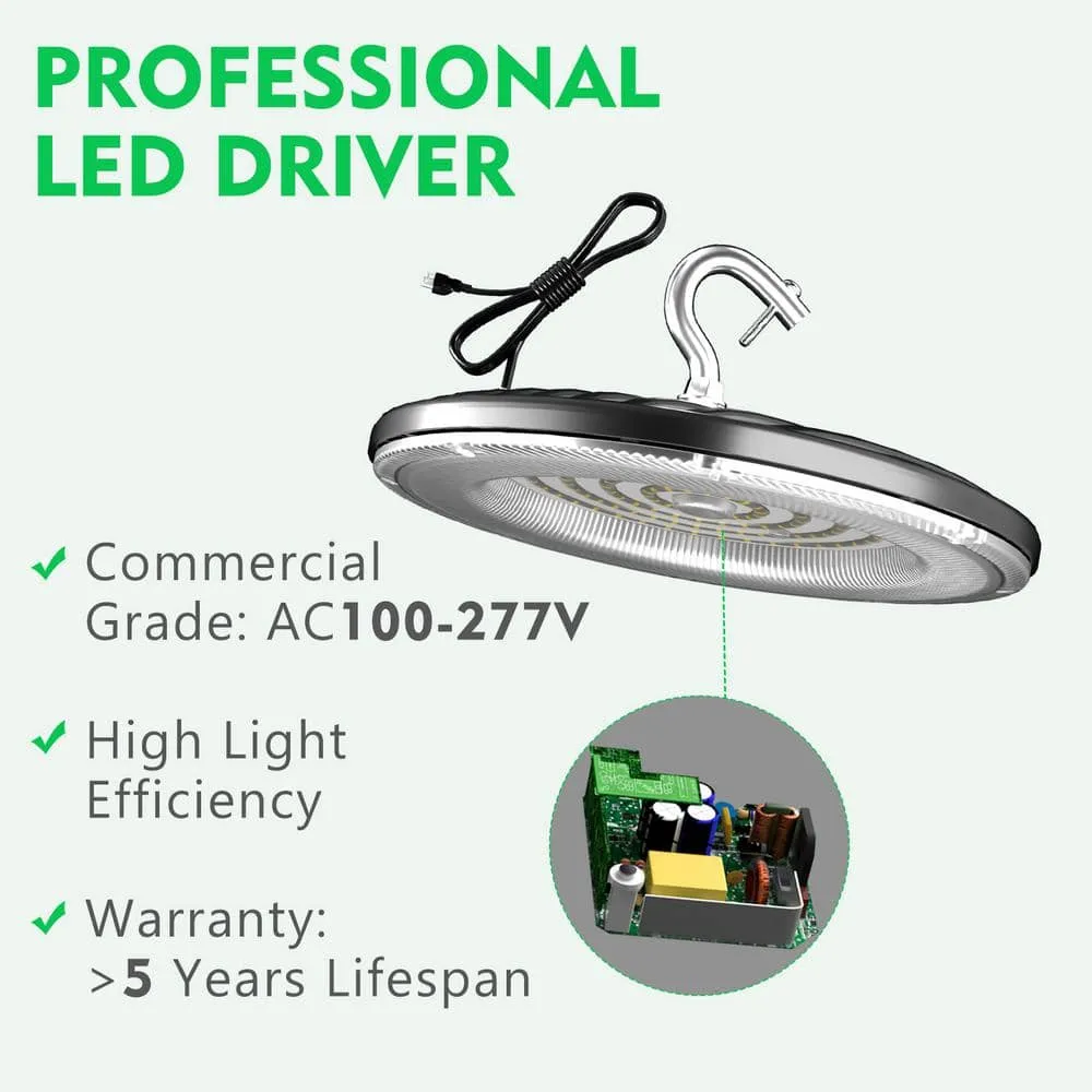 bulbeats 12Pack of 150W LED High Bay Light 22500LM High Bay LED Shop Lights AC100-277V Commercial Bay Lighting for Warehouse, photo 7 of 8
