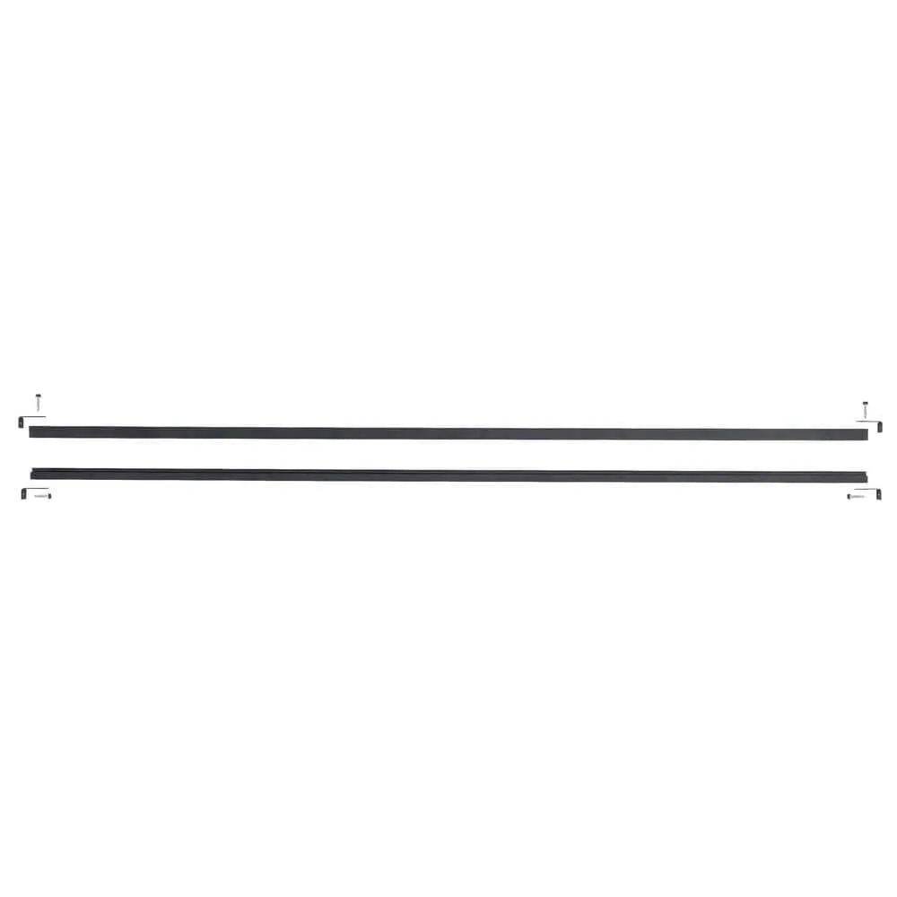 EuroFence Euro Style 1 in. x 0.75 in. x 71 in. Black Aluminum Top/Bottom Frame Kit Fence Bracket, photo 2 of 2