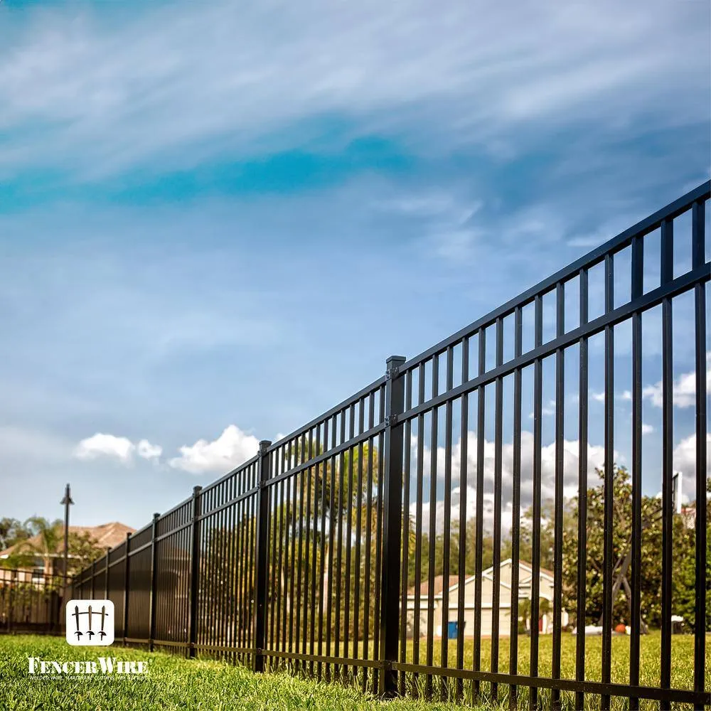 Fencer Wire 2 in. x 2 in. x 6 ft. Steel Flat Top Blank Metal Fence Post with Post Cap (1-Pack), photo 11 of 11