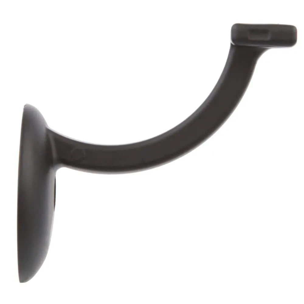 EVERMARK Stair Parts 2-3/4 in. x 2-1/16 in. Black Aluminum Alloy Heavy Duty Wall Rail Mounting Bracket, photo 4 of 8