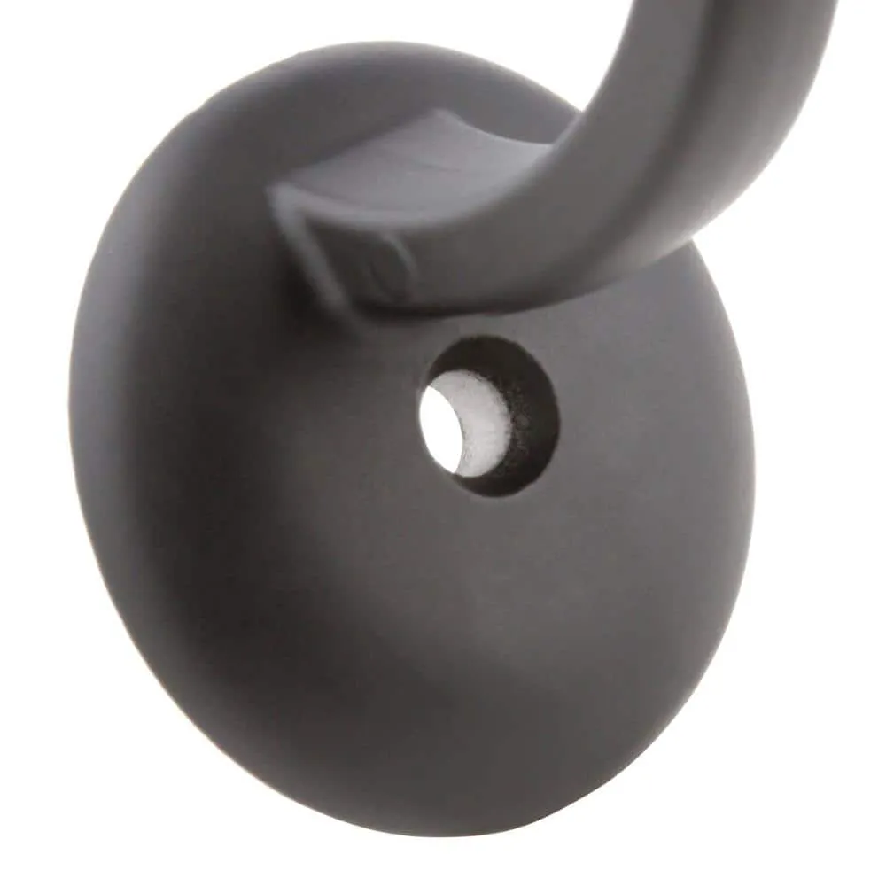 EVERMARK Stair Parts 2-3/4 in. x 2-1/16 in. Black Aluminum Alloy Heavy Duty Wall Rail Mounting Bracket, photo 8 of 8