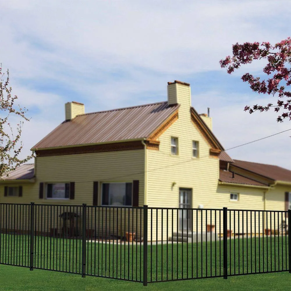FORGERIGHT Newtown 2 in. x 2 in. x 6 ft. Black Aluminum Fence Corner Post with Flat Cap, photo 9 of 9