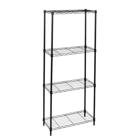 Honey Can Do Steel 24 × 56 × 10 in 4-Tier Space Saving Garage Storage Shelving Unit