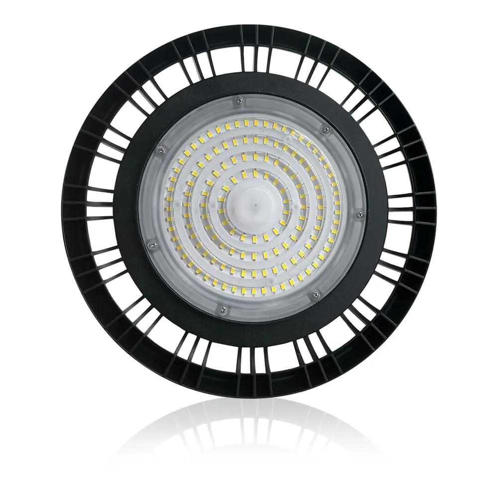 Cedar Hill 13 in. 450-Watt Equivalence Integrated LED Black UFO High Bay Light 21000 Lumens 5000K, photo 3 of 9