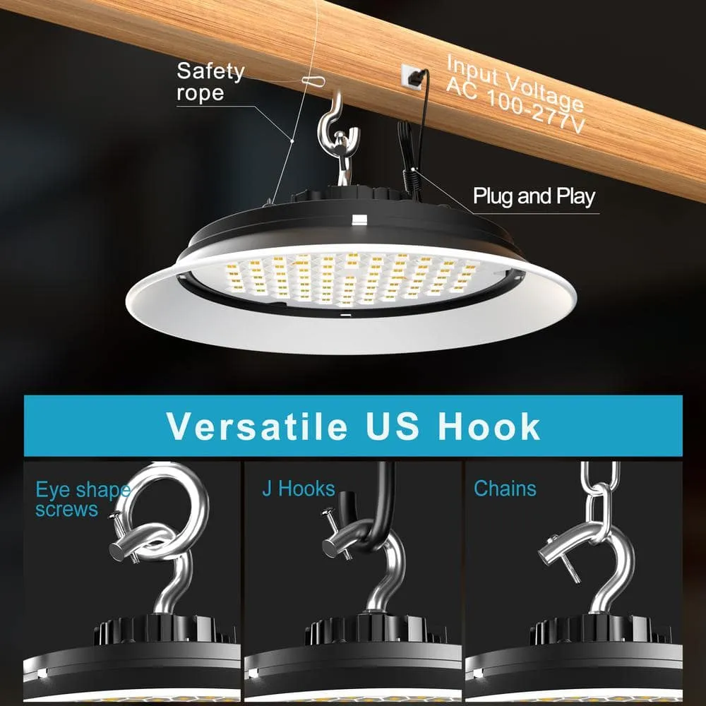 Unbranded 4Pack of 165W LED High Bay Light 24750LM High Bay LED Shop Lights AC100-277V Commercial Bay Lighting for Warehouse, photo 7 of 8
