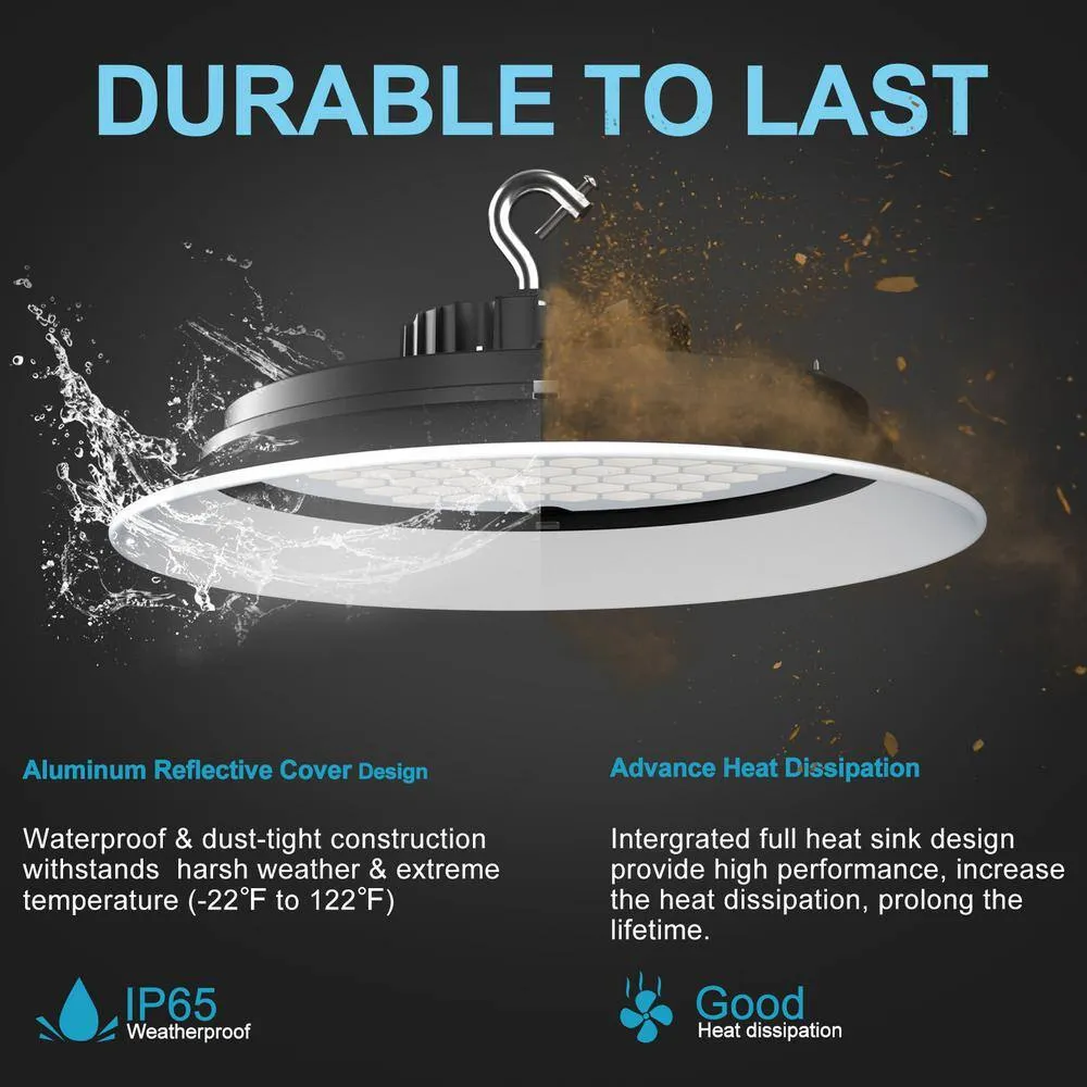 bulbeats 6Pack of 215W LED High Bay Light 32250LM High Bay LED Shop Lights AC100-277V Commercial Bay Lighting for Warehouse, photo 8 of 8