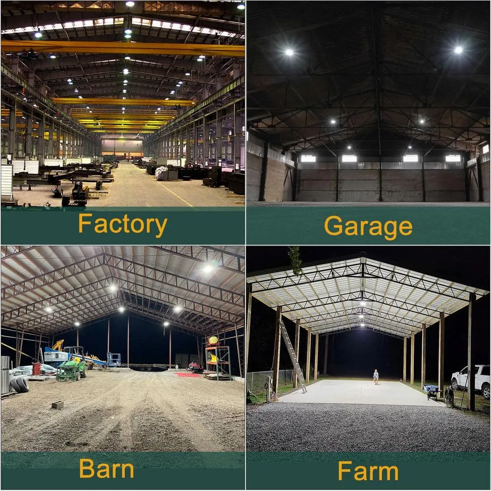bulbeats 6Pack of LED High Bay Light 350W 52500LM High Bay LED Shop Lights AC100-277V UFO LED Lights for Garage, photo 2 of 8