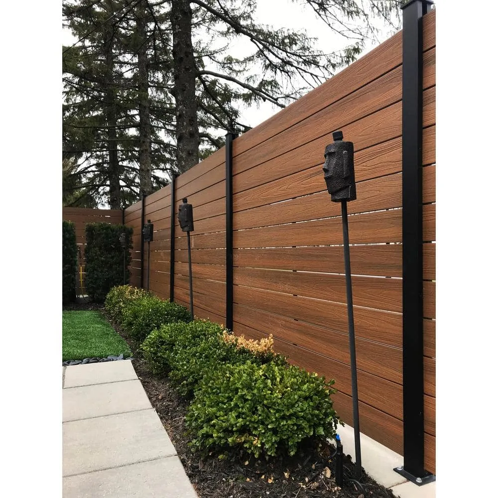 HOFT Line Post Kit 73 in. x 3 in. x 3 in. Black Aluminum Deck Fence Line Post and Hardware Kit C6, photo 8 of 8