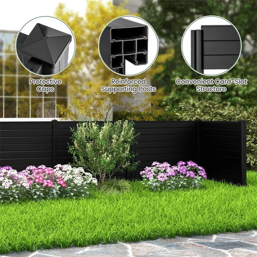 HONEY JOY Black Vinyl Privacy Fence Panel & Trash Enclosure, photo 8 of 8