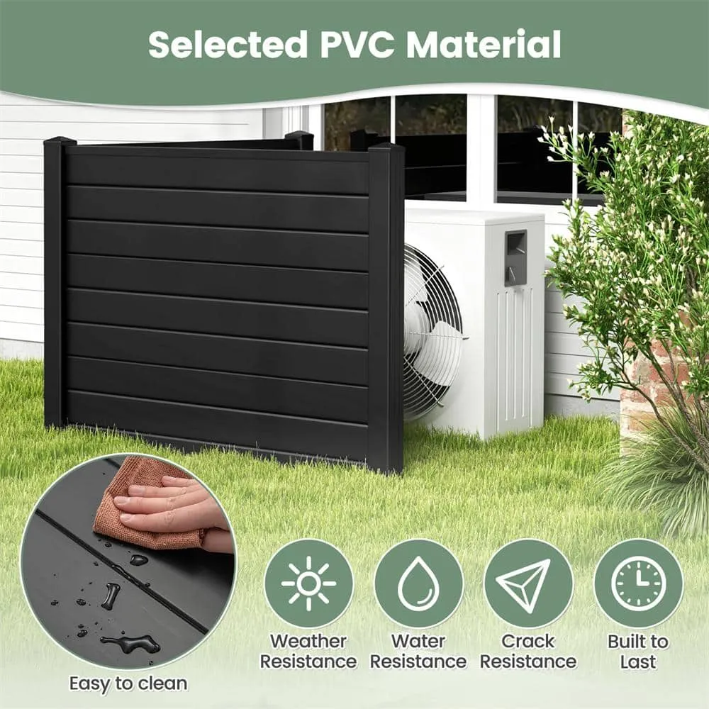 HONEY JOY Black Vinyl Privacy Fence Panel & Trash Enclosure, photo 3 of 8