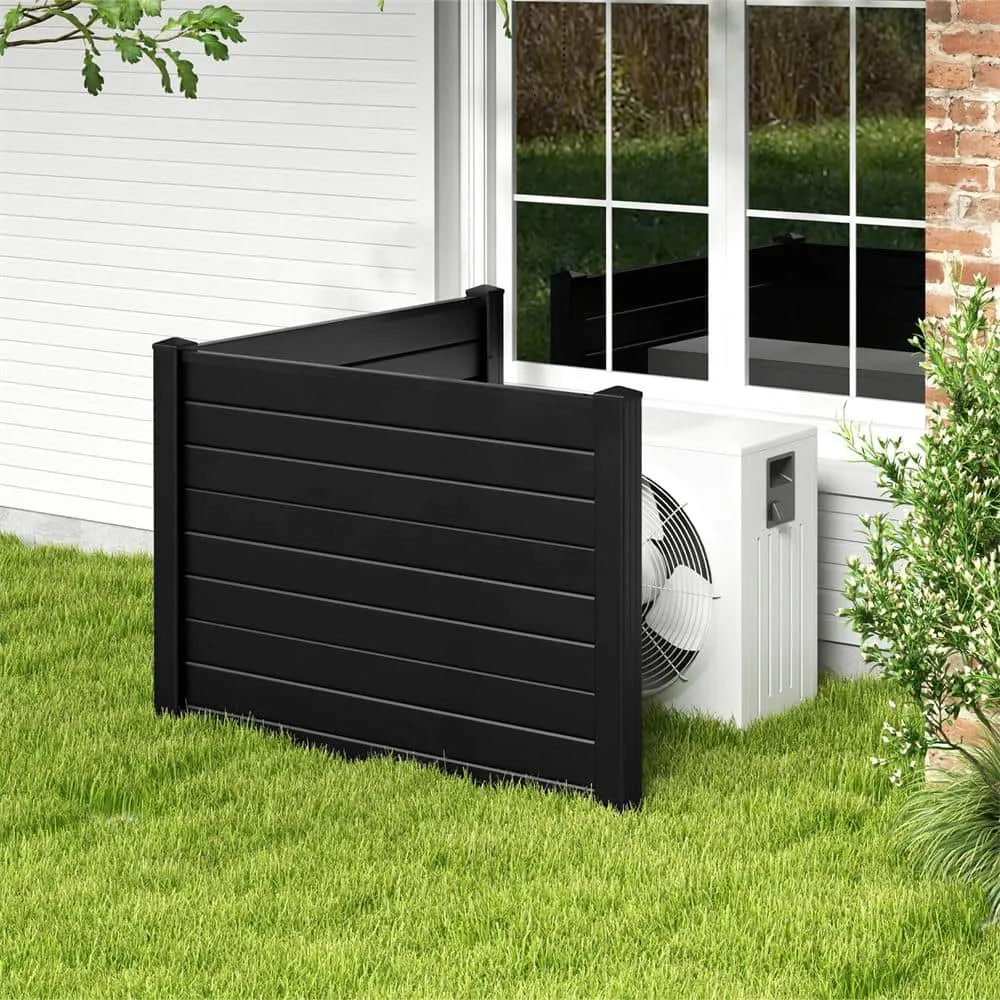 HONEY JOY Black Vinyl Privacy Fence Panel & Trash Enclosure, photo 2 of 8