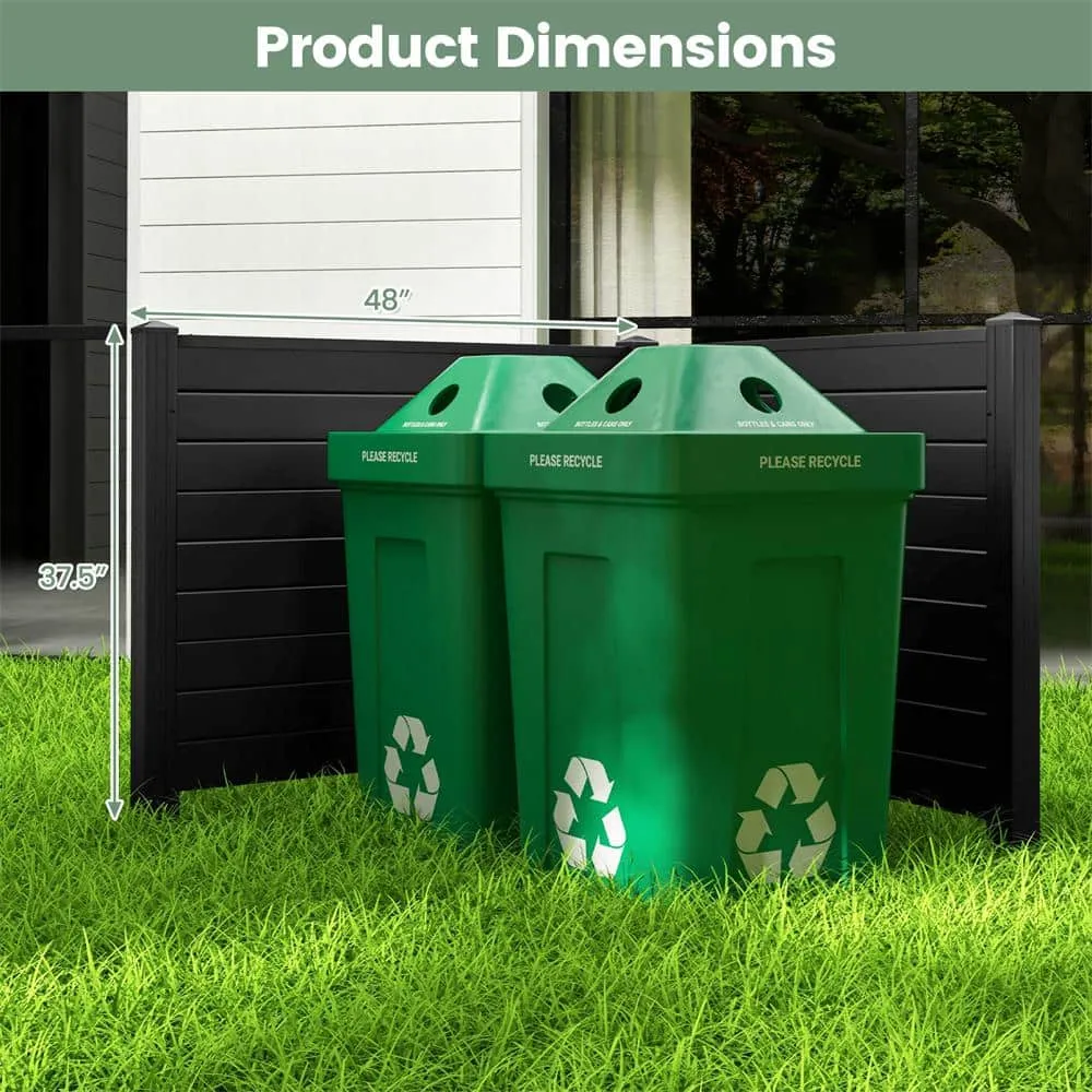 HONEY JOY Black Vinyl Privacy Fence Panel & Trash Enclosure, photo 7 of 8
