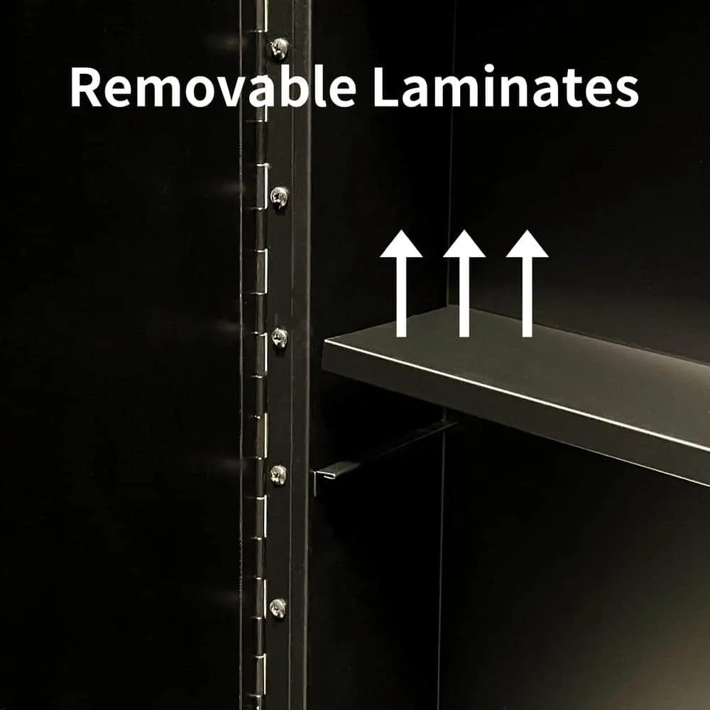 IHOMEadore 32 in. W x 32 in. H Rectangular Black Metal Wall Mount or Recessed Medicine Cabinet with Mirror in Bathroom, photo 6 of 7