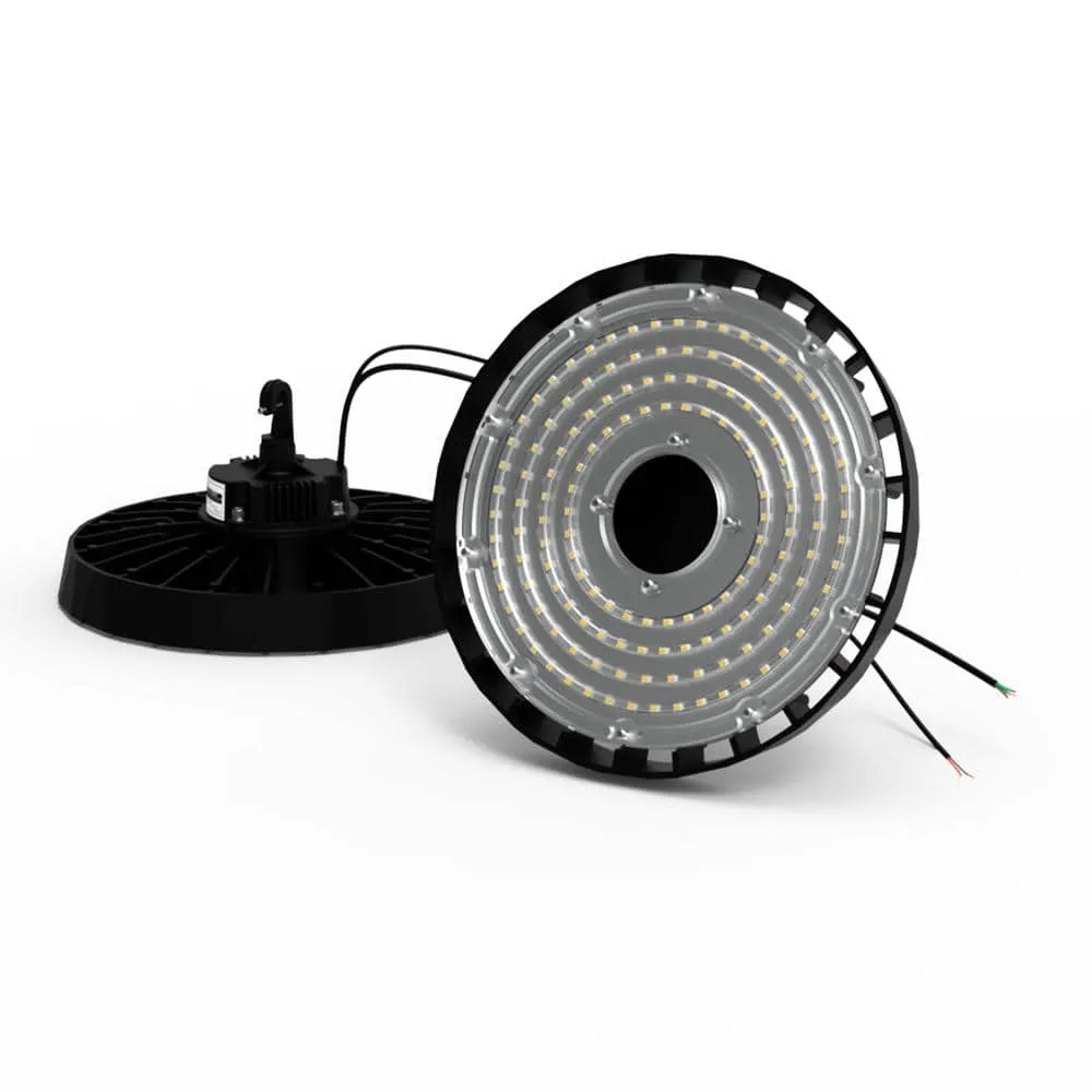 InfiBrite 13.8 in. 5000K Daylight 51,200 Lumens 320-Watt Integrated LED Dimmable Wet Rated Black High Bay Light 100-277 Volt, photo 4 of 9