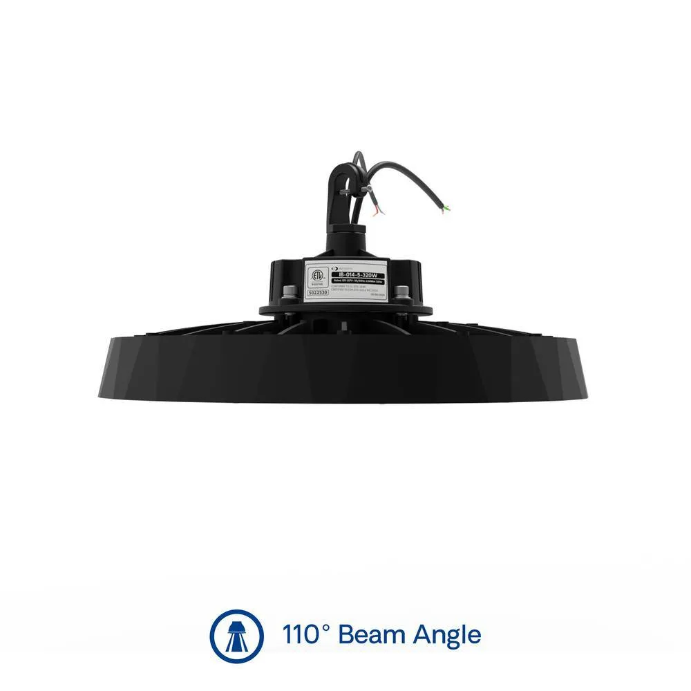 InfiBrite 13.8 in. 5000K Daylight 51,200 Lumens 320-Watt Integrated LED Dimmable Wet Rated Black High Bay Light 100-277 Volt, photo 8 of 9