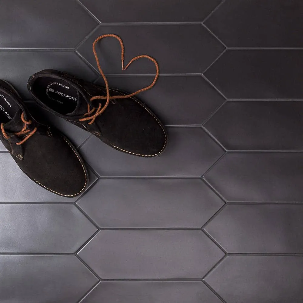 Ivy Hill Tile Russell Black 4 in. x 12 in. Matte Porcelain Floor and Wall Tile (10.76 sq. ft./Case), photo 8 of 8