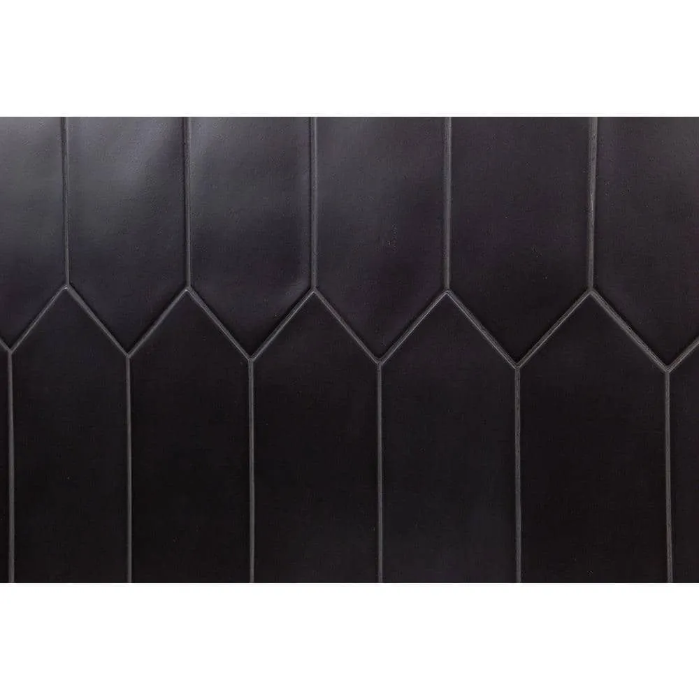 Ivy Hill Tile Russell Black 4 in. x 12 in. Matte Porcelain Picket Floor and Wall Tile (10.76 sq. ft./Case), photo 7 of 8