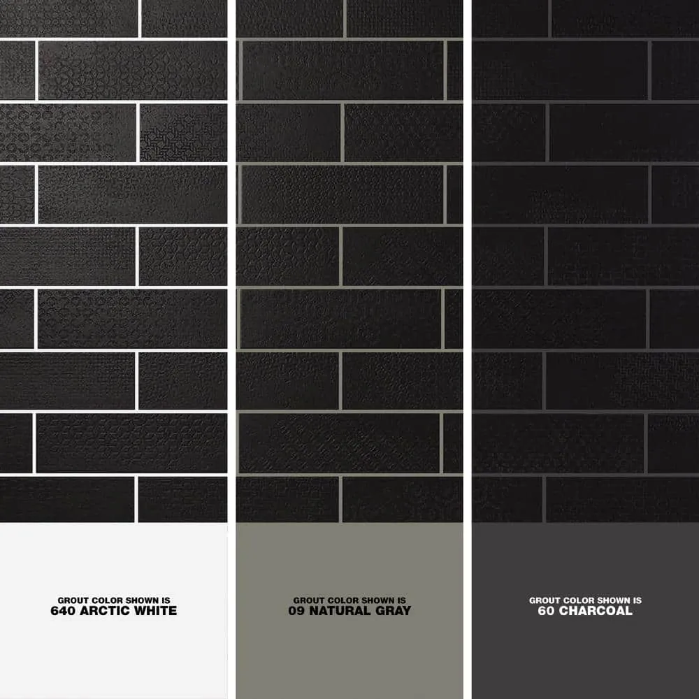 Ivy Hill Tile Harper 4 in. x 12 in. Black Matte Porcelain Subway Floor and Wall Tile (30 pieces / 8.72 sq. ft. / box), photo 3 of 7
