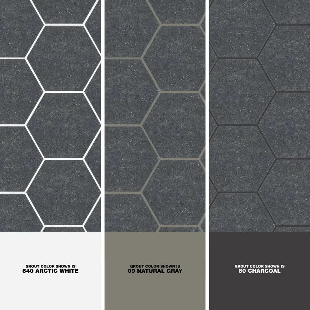 Ivy Hill Tile Sanskrit Black Hex 8.86 in. x 10.20 in. Matte Porcelain Floor and Wall Tile (9.47 sq. ft./Case), photo 5 of 10