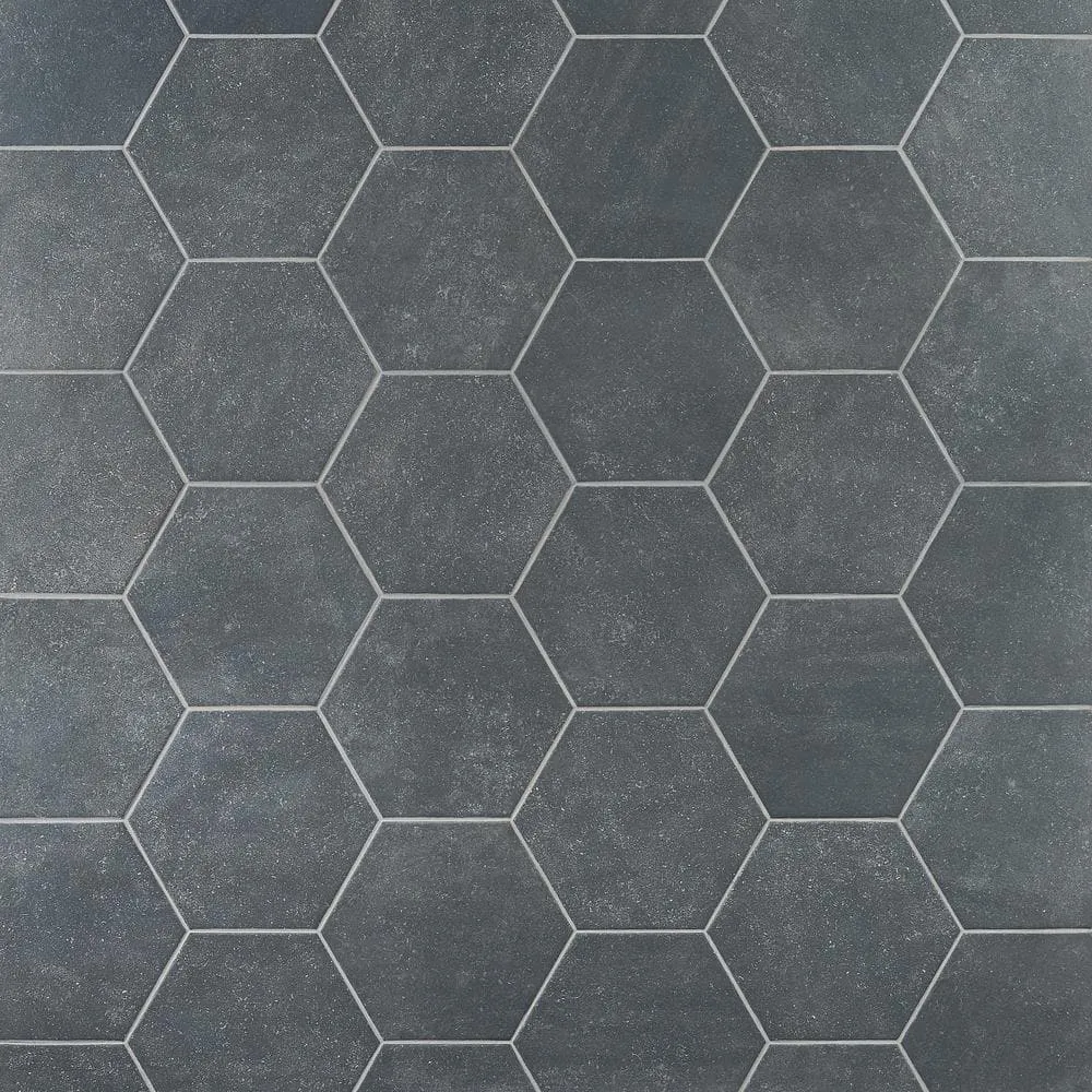 Ivy Hill Tile Sanskrit Black Hex 8.86 in. x 10.20 in. Matte Porcelain Floor and Wall Tile (9.47 sq. ft./Case), photo 3 of 10